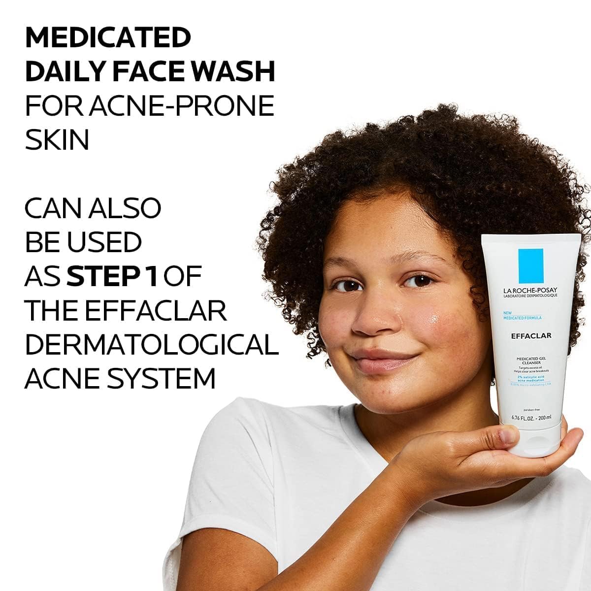 La Roche-Posay Effaclar Medicated Gel Cleanser,2% Salicylic Acid Cleanser + LHA + Glycerin,Foaming Acne Face Wash,Helps Clear & Prevent Acne Breakouts, - dailyvitalstore