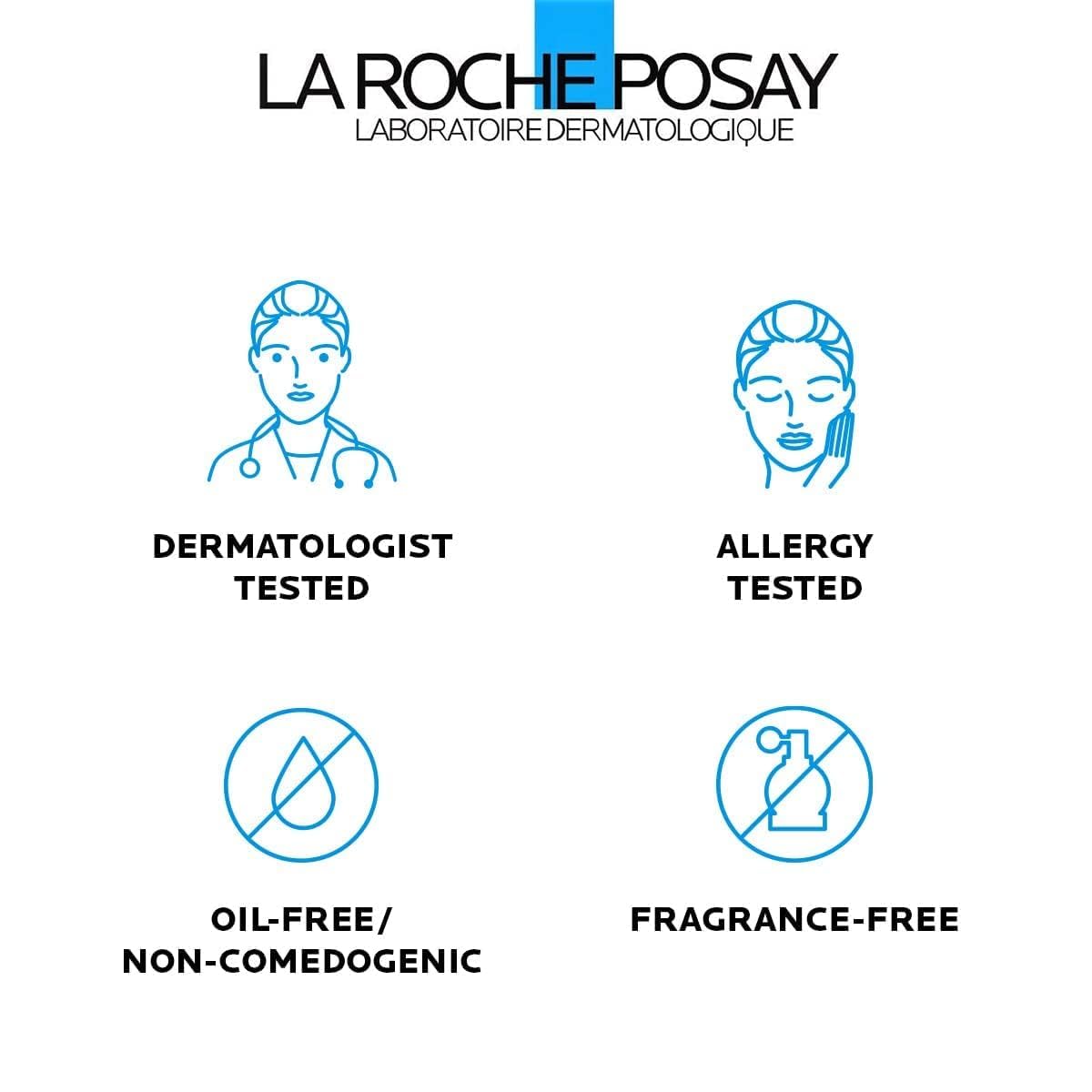 La Roche-Posay Effaclar Medicated Gel Cleanser,2% Salicylic Acid Cleanser + LHA + Glycerin,Foaming Acne Face Wash,Helps Clear & Prevent Acne Breakouts, - dailyvitalstore
