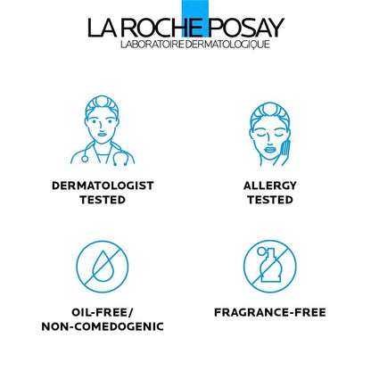 La Roche-Posay Effaclar Medicated Gel Cleanser,2% Salicylic Acid Cleanser + LHA + Glycerin,Foaming Acne Face Wash,Helps Clear & Prevent Acne Breakouts, - dailyvitalstore