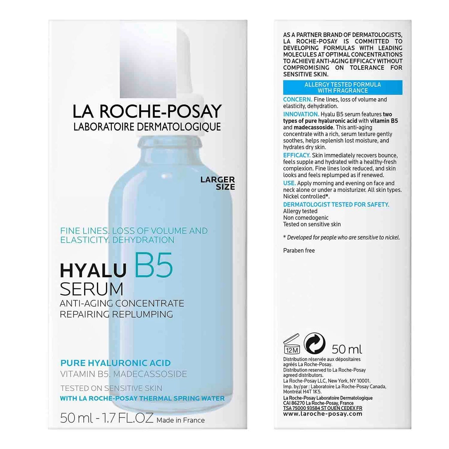 La Roche-Posay Hyalu B5 Pure Hyaluronic Acid Serum for Face, with Vitamin B5, Anti-Aging Serum for Fine Lines and Wrinkles, - dailyvitalstore