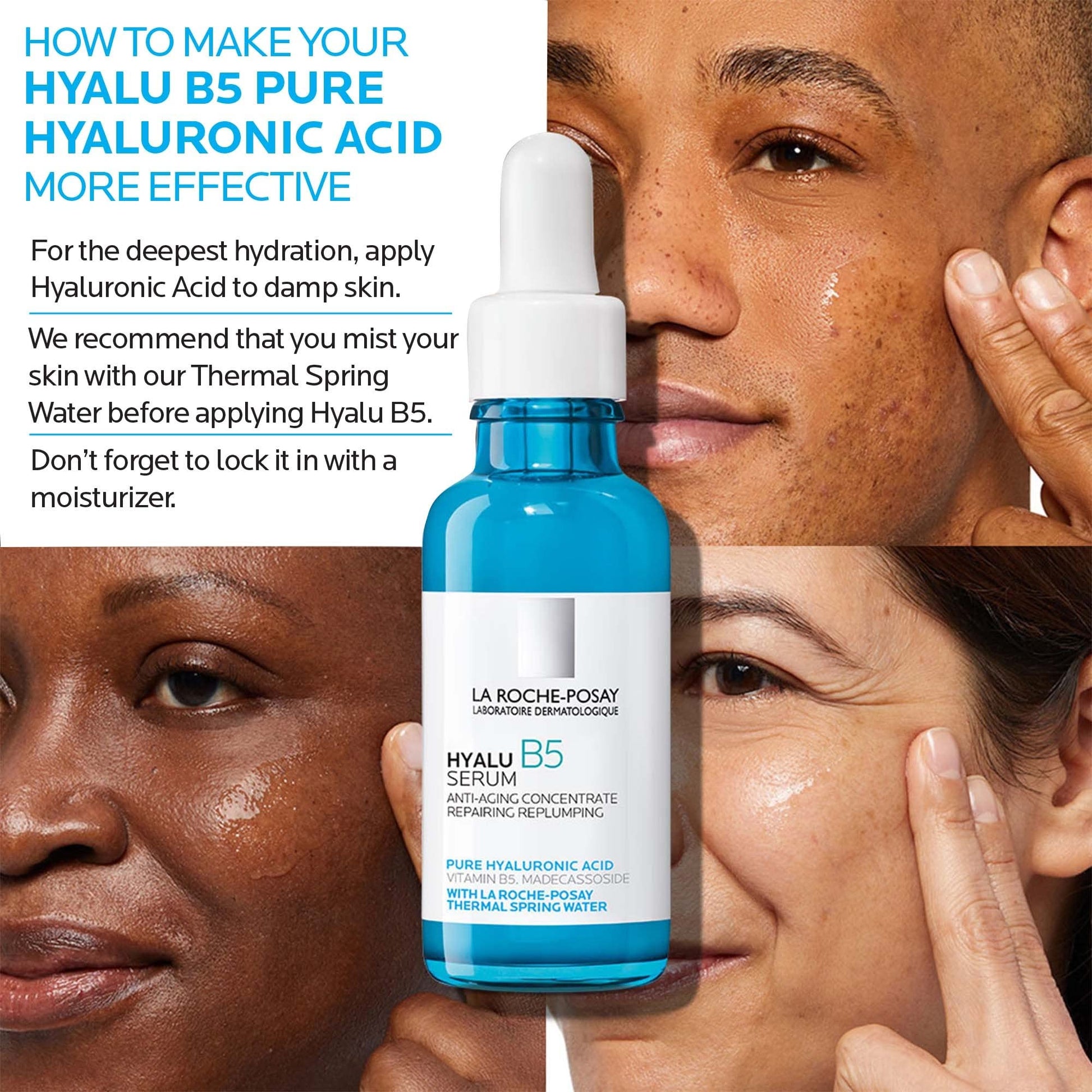 La Roche-Posay Hyalu B5 Pure Hyaluronic Acid Serum for Face, with Vitamin B5, Anti-Aging Serum for Fine Lines and Wrinkles, - dailyvitalstore