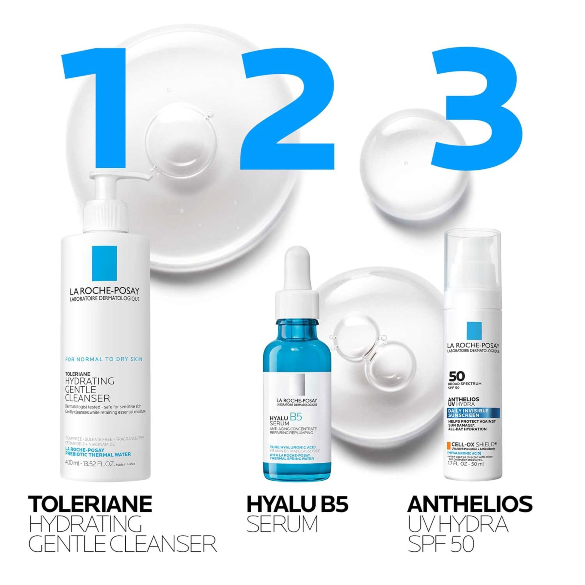 La Roche-Posay Hyalu B5 Suractivated Hyaluronic Acid Serum for Face, Vitamin B5 + Hyaluronic Acid + Glycerin, Hydrating Serum Visibly Plumps Skin, - dailyvitalstore
