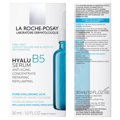 La Roche-Posay Hyalu B5 Suractivated Hyaluronic Acid Serum for Face, Vitamin B5 + Hyaluronic Acid + Glycerin, Hydrating Serum Visibly Plumps Skin, - dailyvitalstore