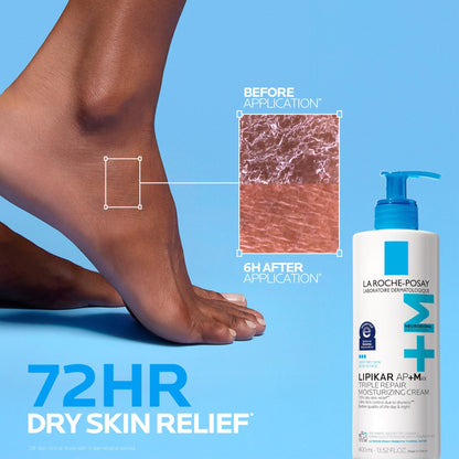 La Roche-Posay Lipikar AP+MAX Triple Repair Moisturizing Body Cream | Face & Body Lotion for Dry Skin with Shea Butter & Niacinamide | Gentle Moisturizer for Very Dry - dailyvitalstore