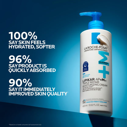 La Roche-Posay Lipikar AP+MAX Triple Repair Moisturizing Body Cream | Face & Body Lotion for Dry Skin with Shea Butter & Niacinamide | Gentle Moisturizer for Very Dry - dailyvitalstore