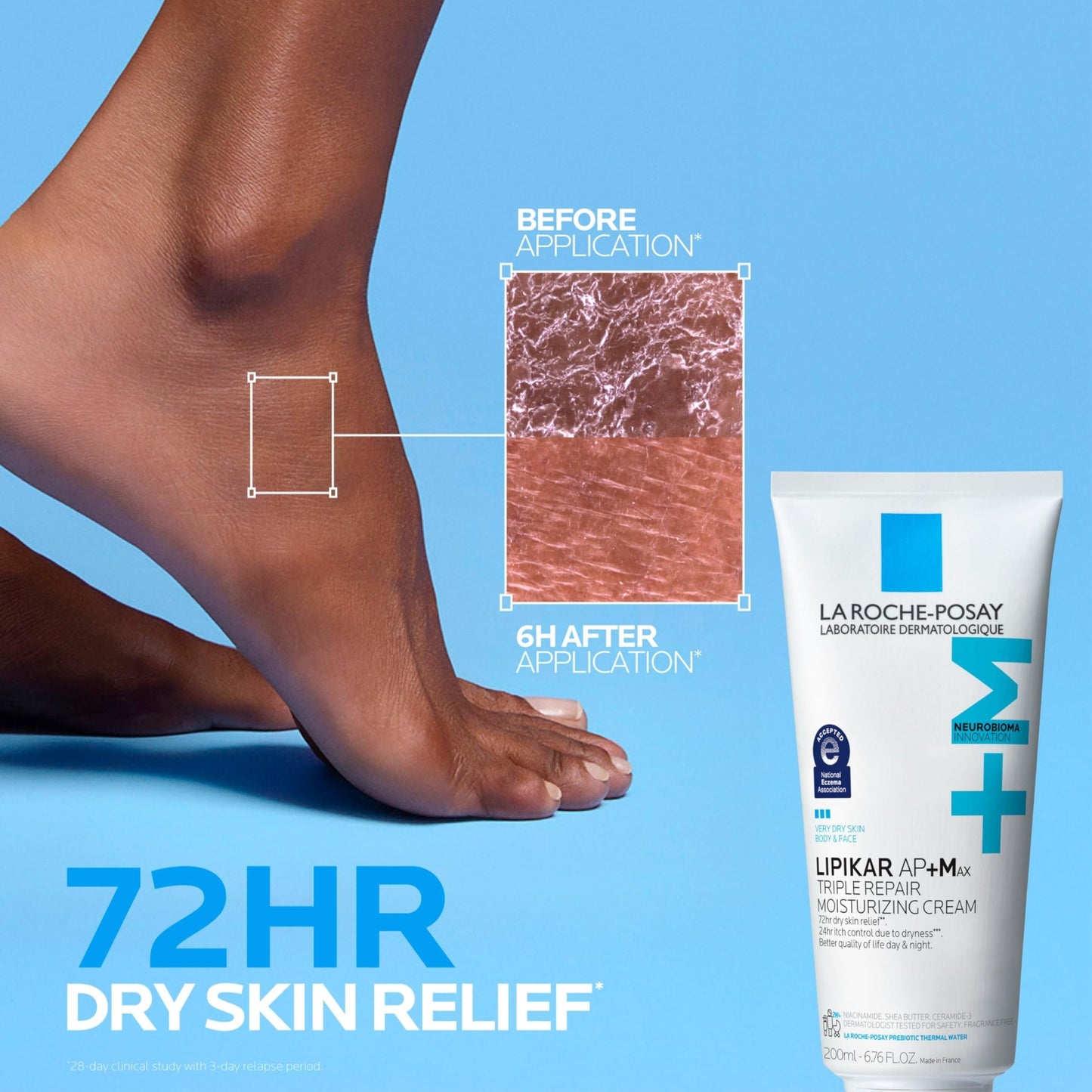 La Roche-Posay Lipikar AP+MAX Triple Repair Moisturizing Body Cream | Face & Body Lotion for Dry Skin with Shea Butter & Niacinamide | Gentle Moisturizer for Very Dry, Rough & Sensitive Skin, 200ml - dailyvitalstore