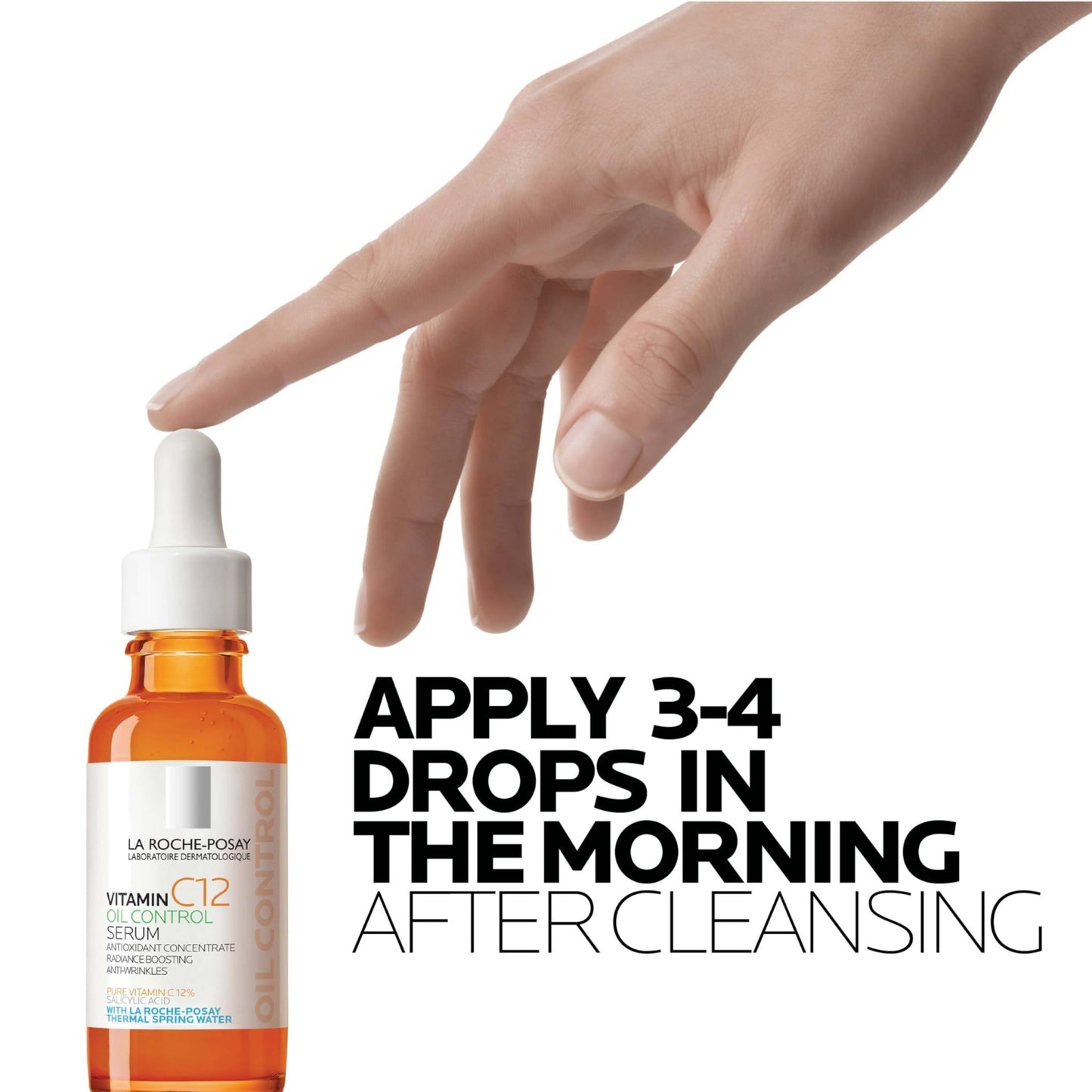 La Roche-Posay Pure 12% Vitamin C Oil Control Serum For Face With Hyaluronic Acid & Salicylic Acid, Hydrating Face Serum for Oily - dailyvitalstore