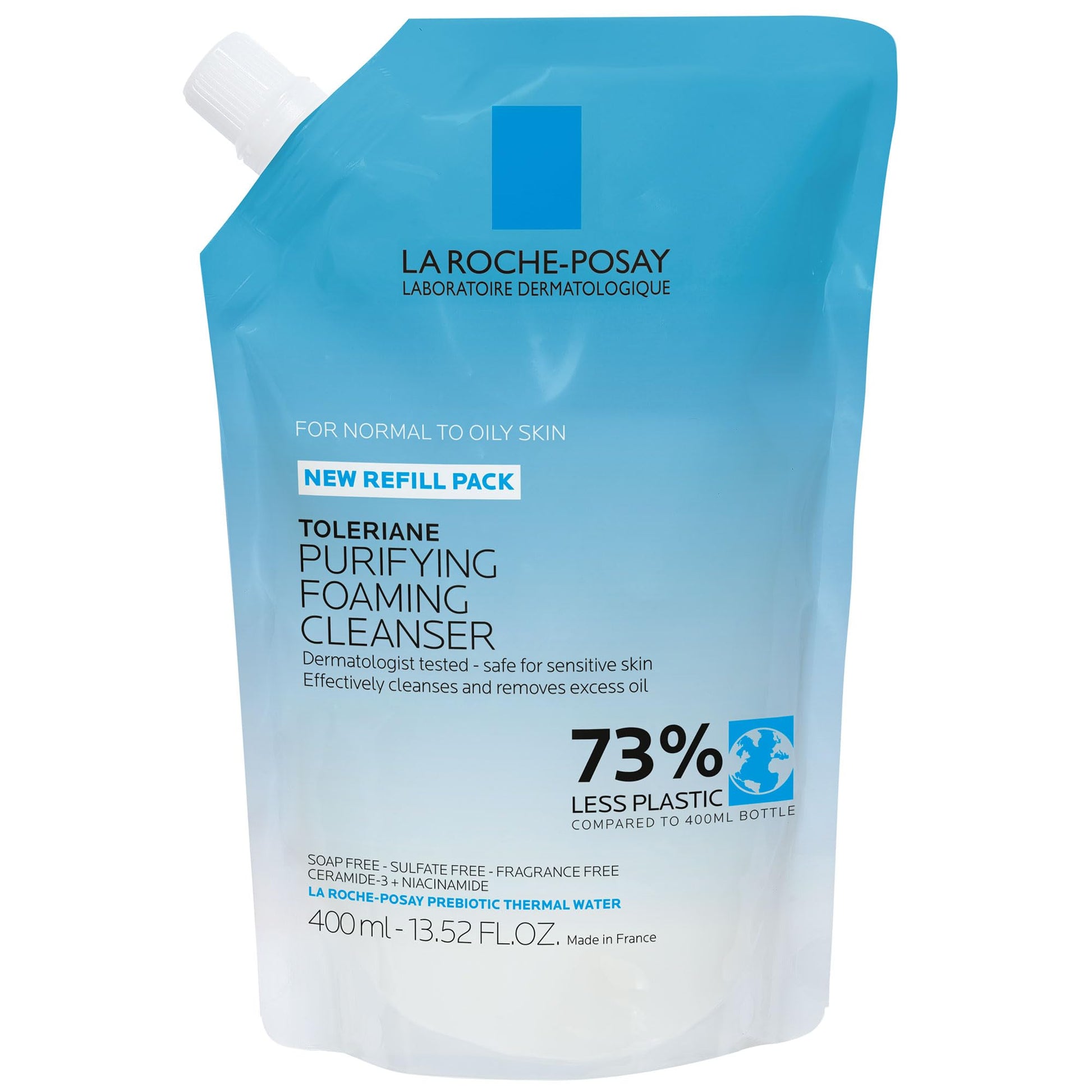 La Roche-Posay Toleriane Purifying Foaming Facial Cleanser, Niacinamide + Ceramides + Prebiotic Thermal Water, Oil Free Face Wash For Oily Skin, Pore Cleanser - dailyvitalstore