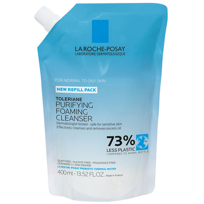 La Roche-Posay Toleriane Purifying Foaming Facial Cleanser, Niacinamide + Ceramides + Prebiotic Thermal Water, Oil Free Face Wash For Oily Skin, Pore Cleanser - dailyvitalstore