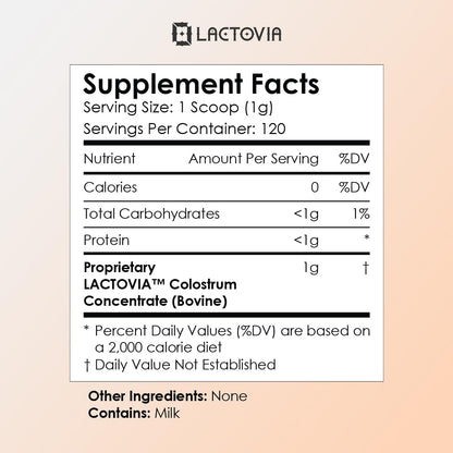 LACTOVIA Bovine Colostrum Powder – Chocolate Flavor | Grass-Fed Colostrum Supplement | Gut & Immune Health Support | Keto, Gluten & Fat-Free | for Women & Men - dailyvitalstore