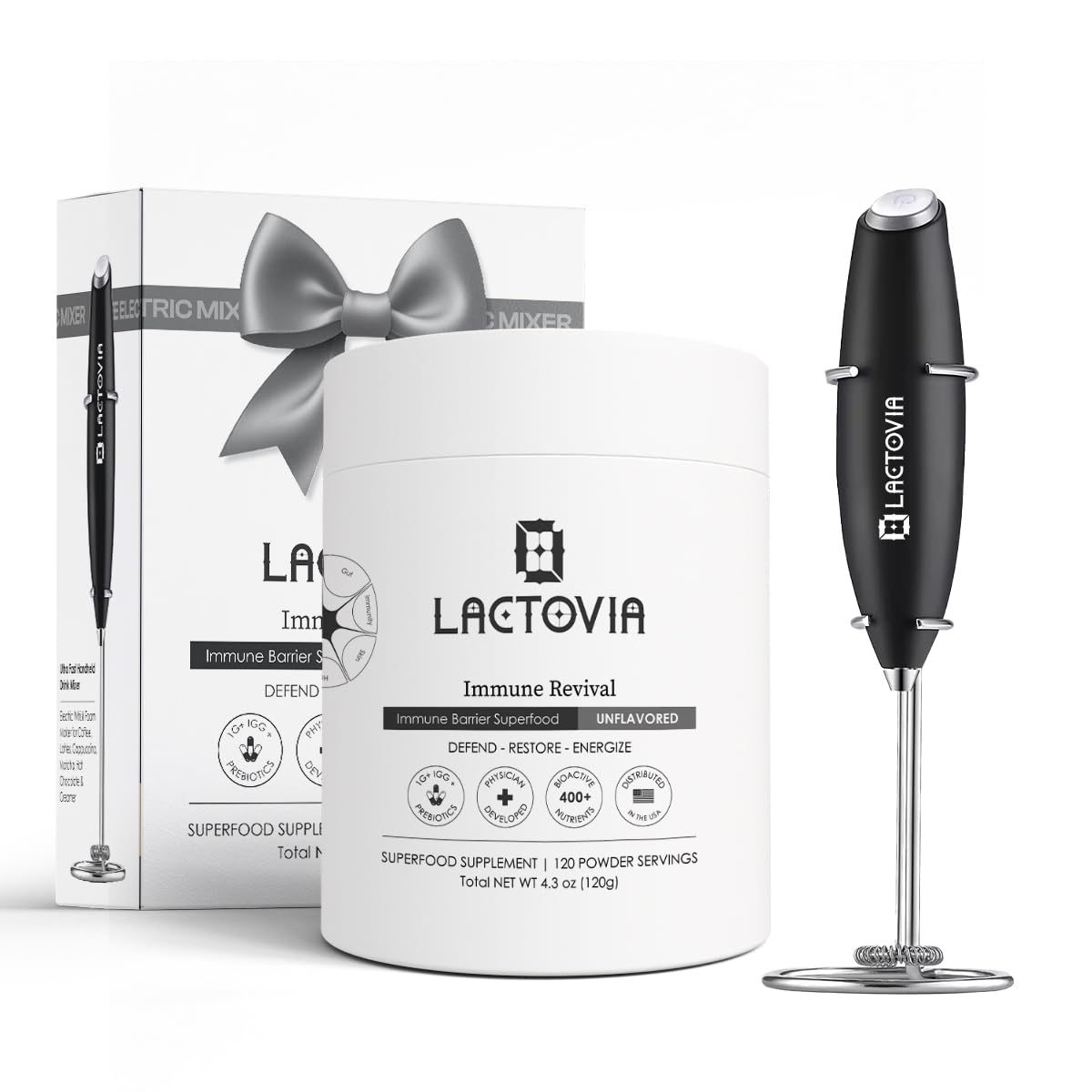 LACTOVIA Bovine Colostrum Powder | Grass-Fed Organic Colostrum Supplement | Gut & Immune Health Support | Raw, Unflavored | Keto, Gluten & Fat-Free | for Women & Men - dailyvitalstore