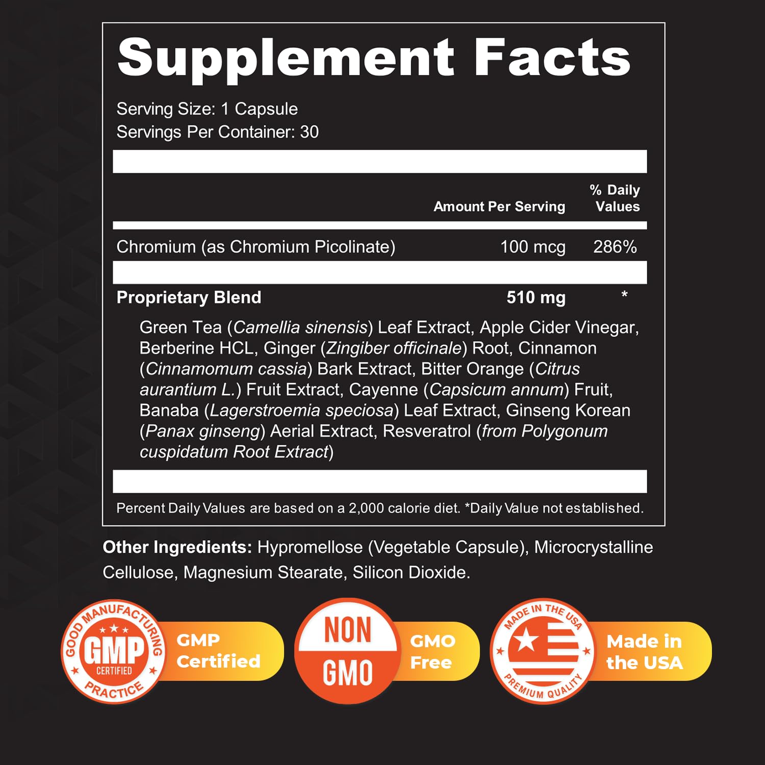 Laellium Capsules – Natural Supplement with Green Tea, Apple Cider Vinegar & Ginseng – Non-GMO, Supports Wellness – 30 Capsules, 1 Month Supply - dailyvitalstore