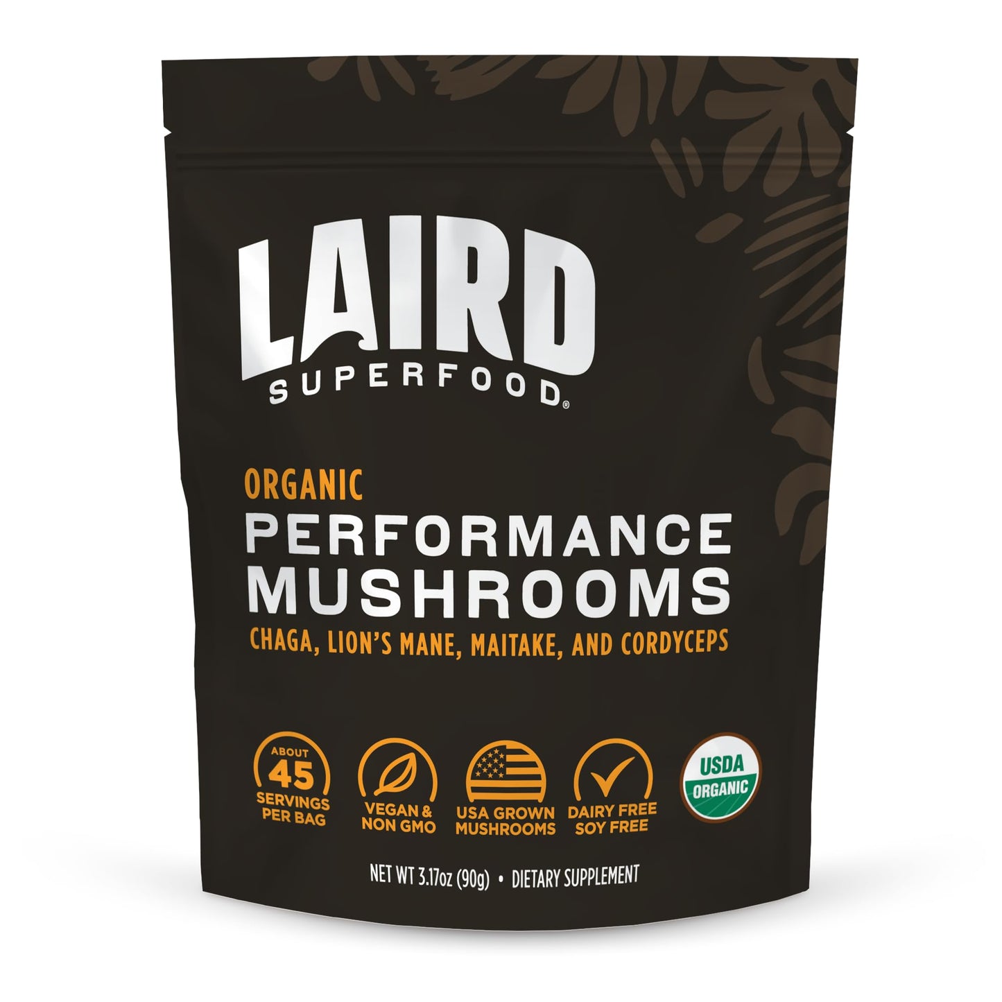 Laird Superfood Organic Performance Mushroom Blend with Chaga, Cordyceps, Lion's Mane and Maitake for Energy - dailyvitalstore