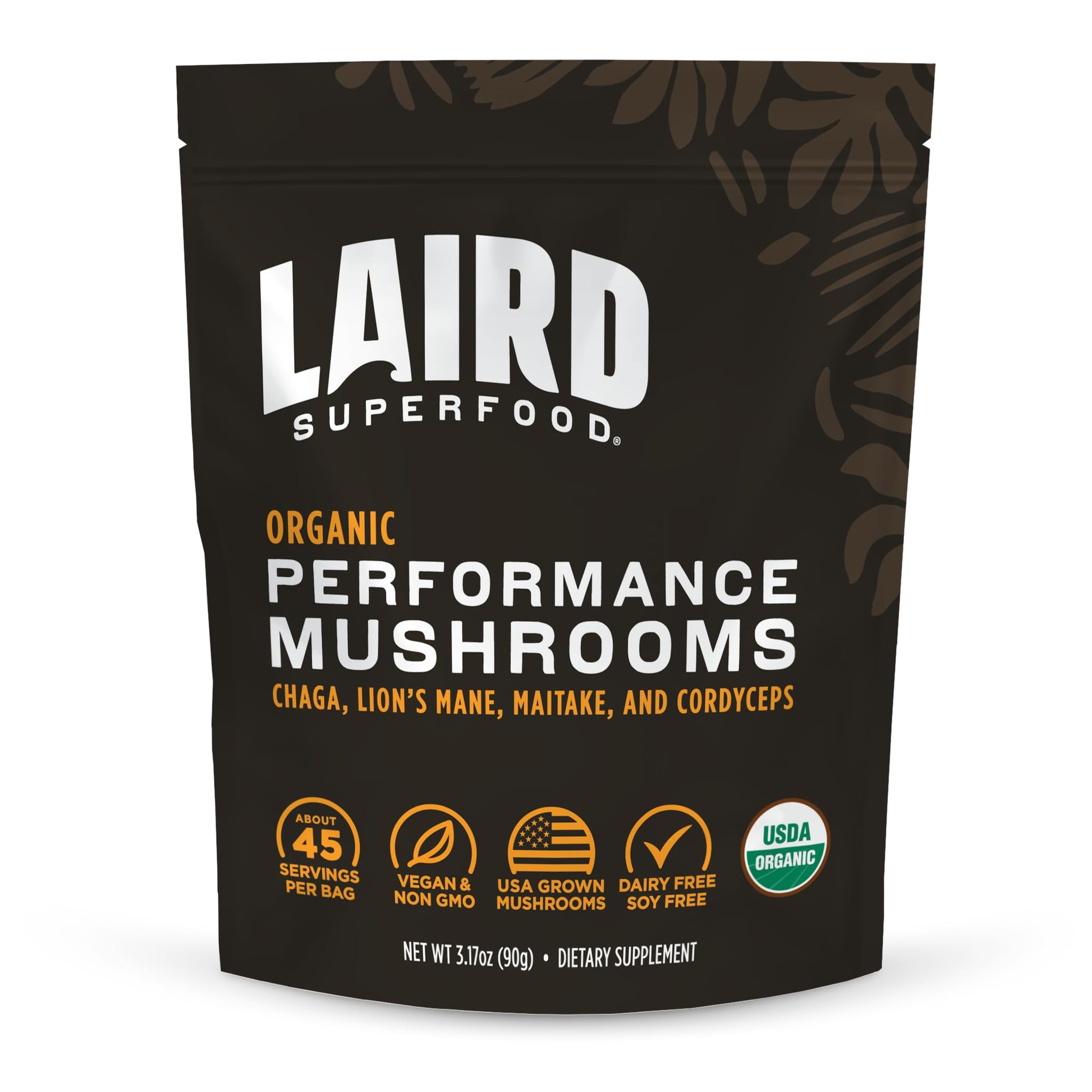 Laird Superfood Organic Performance Mushroom Blend with Chaga, Cordyceps, Lion's Mane and Maitake for Energy - dailyvitalstore