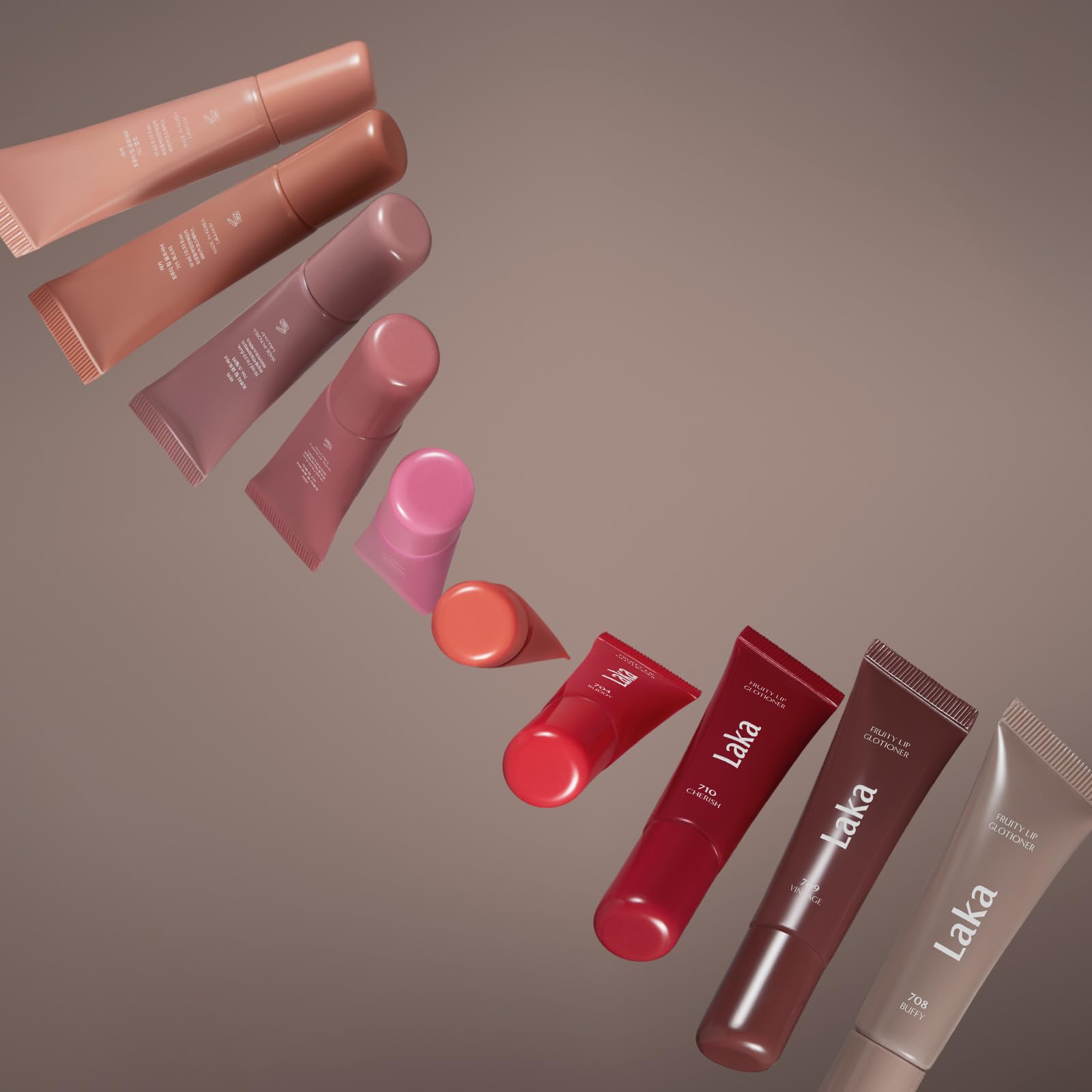 Laka Fruity Lip Glotioner, 10ml/0.33 fl.oz, Lip Gloss with High Shine Vivid Colors, Jelly tip for Hygienic & Easy Application, K-Beauty (703 Apri) - dailyvitalstore