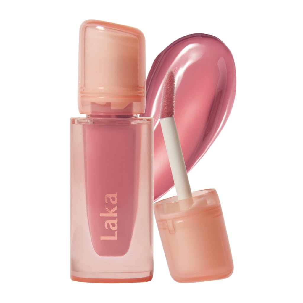 Laka Jelling Nude Gloss, 4.5g/0.15oz, Sheer Hydrating Lip Oil with No Stain, Non-Sticky, Nourishing Gloss for a Glowy Look, K-Beauty (306 Angelring) - dailyvitalstore