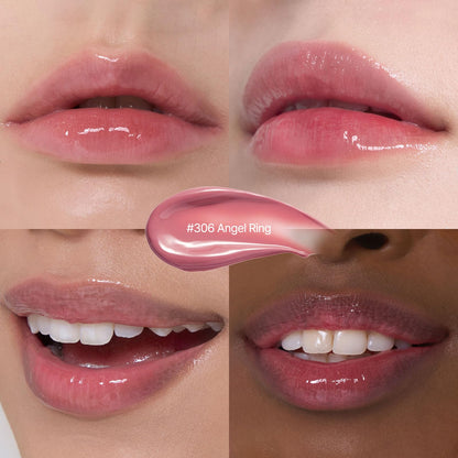 Laka Jelling Nude Gloss, 4.5g/0.15oz, Sheer Hydrating Lip Oil with No Stain, Non-Sticky, Nourishing Gloss for a Glowy Look, K-Beauty (306 Angelring) - dailyvitalstore