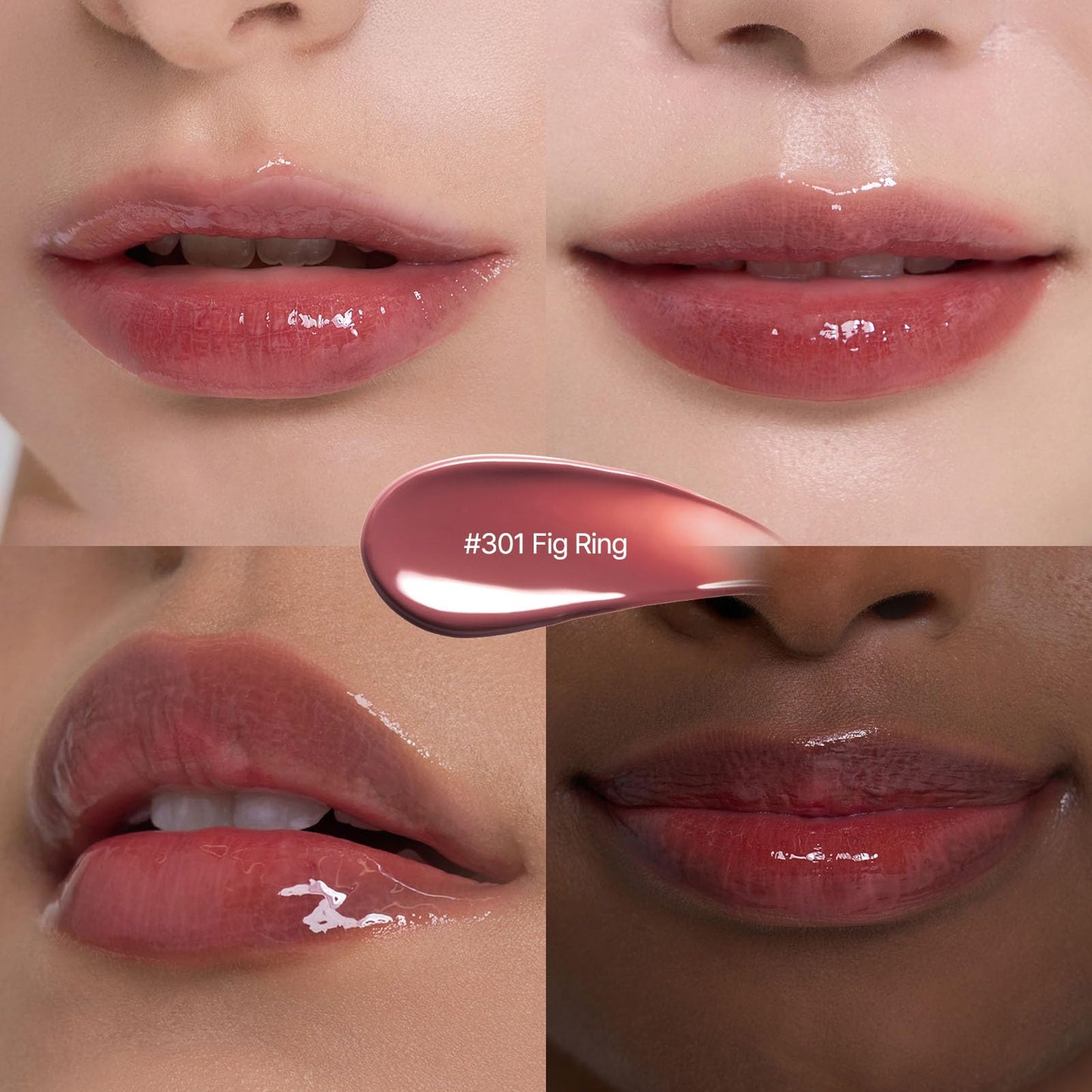 Laka Jelling Nude Gloss, Sheer Hydrating Lip Oil with No Stain, Non-Sticky, Nourishing Gloss for a Glowy Look, K-Beauty (301 Figring, 1.9g/0.07oz) - dailyvitalstore