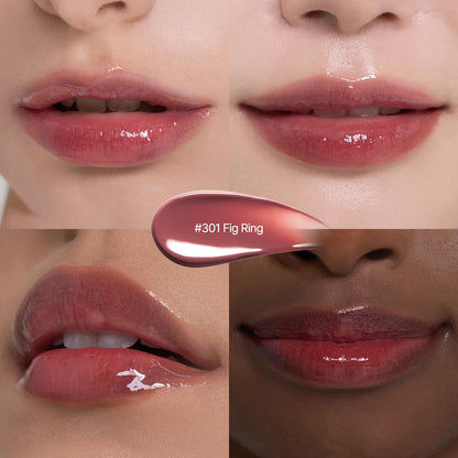 Laka Jelling Nude Gloss, Sheer Hydrating Lip Oil with No Stain, Non-Sticky, Nourishing Gloss for a Glowy Look, K-Beauty (301 Figring, 1.9g/0.07oz) - dailyvitalstore