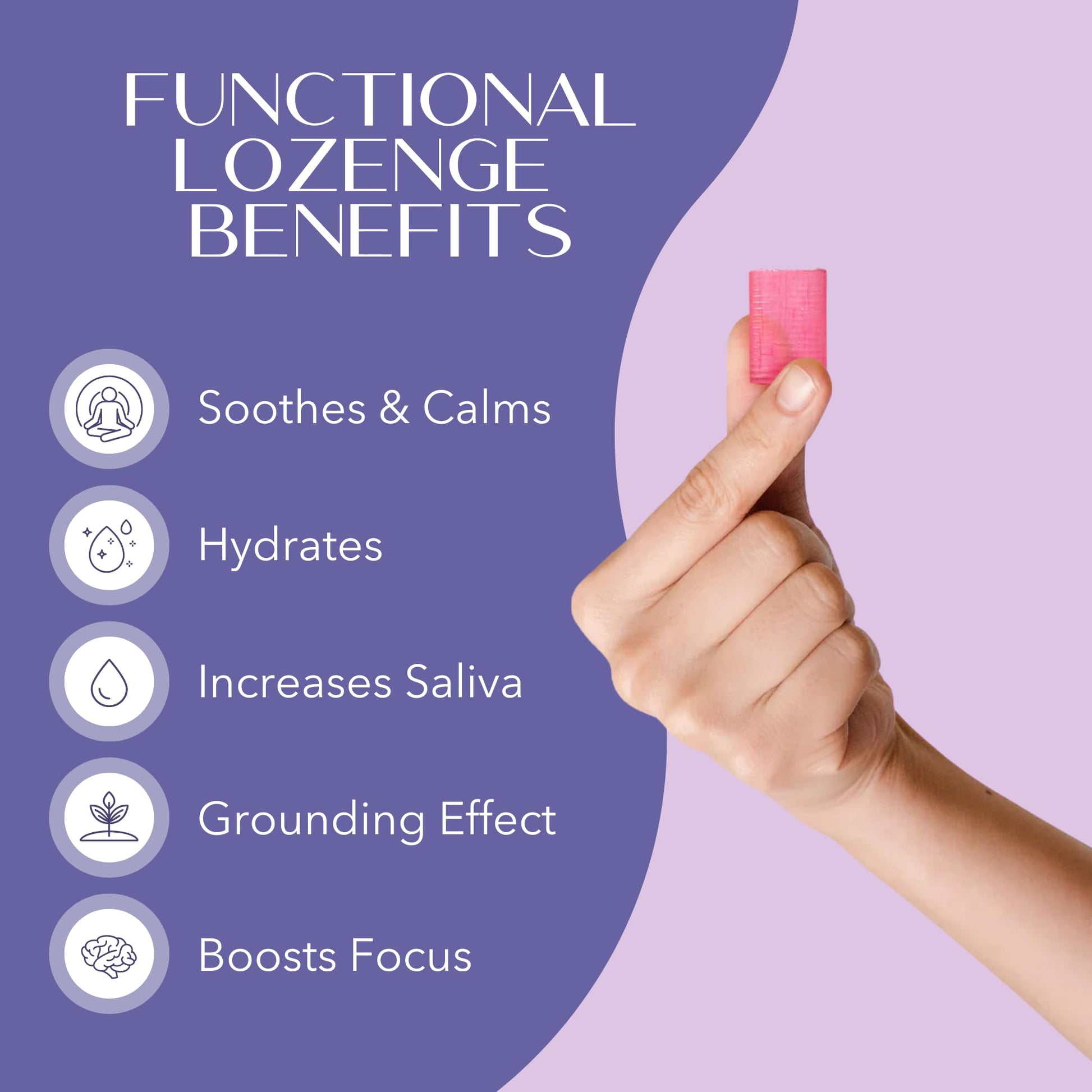 Laki Naturals Lavender Chamomile Calm Mood Functional Herbal Lozenges (14ct) Throat & Calming Hard Candies with Magnesium, Ashwagandha, California Poppy & Valerian. Vegan, Sugar Free, Gluten Free - dailyvitalstore