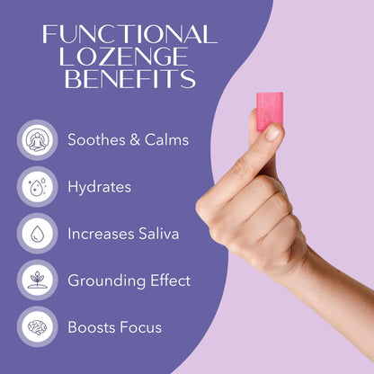 Laki Naturals Lavender Chamomile Calm Mood Functional Herbal Lozenges (14ct) Throat & Calming Hard Candies with Magnesium, Ashwagandha, California Poppy & Valerian. Vegan, Sugar Free, Gluten Free - dailyvitalstore