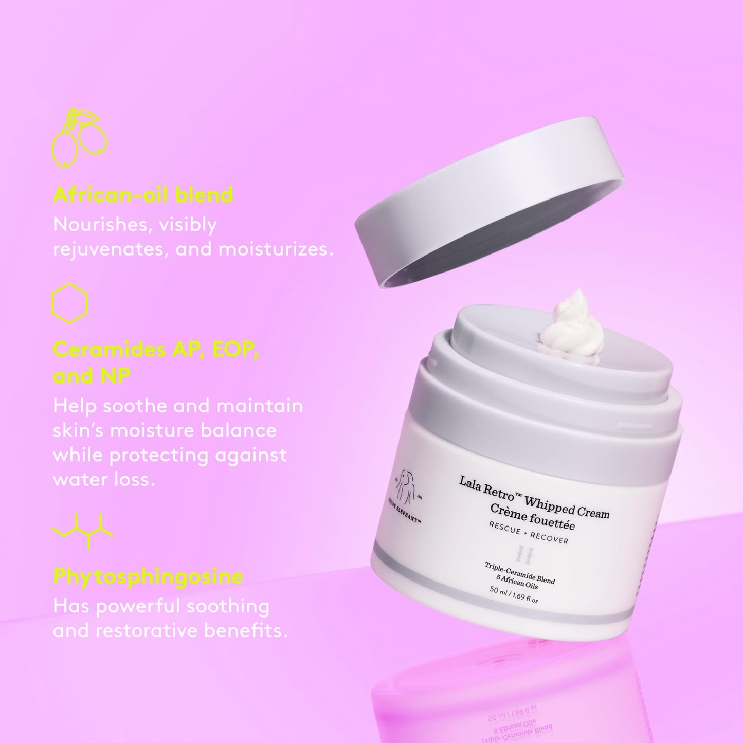 Lala Retro Whipped Cream by Drunk Elephant for Women - 1.69 oz Cream - dailyvitalstore