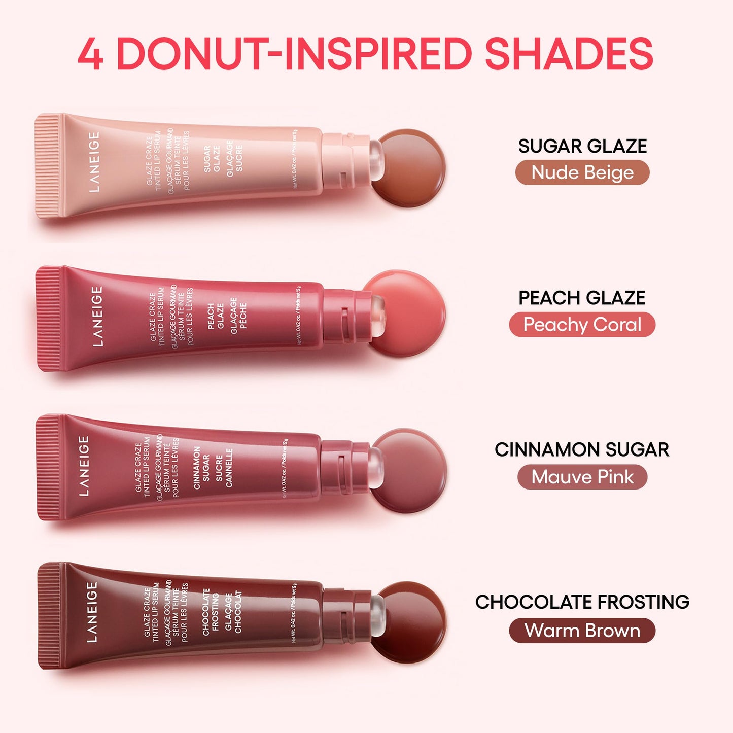 LANEIGE Glaze Craze Tinted Lip Serum, Raspberry Jam: Hydrating Lip Serum for Glossy, Nourished Lips with Plumping Polypeptides - dailyvitalstore