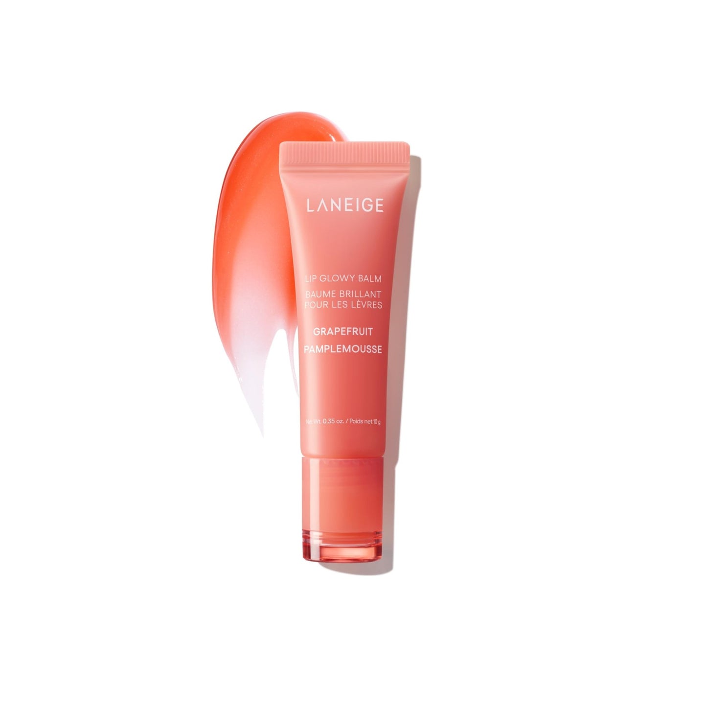 LANEIGE Lip Glowy Balm, Grapefruit: Sheer Tinted Lip Moisturizer with Shea Butter, for Hydrating Shine & Soft Lips - dailyvitalstore