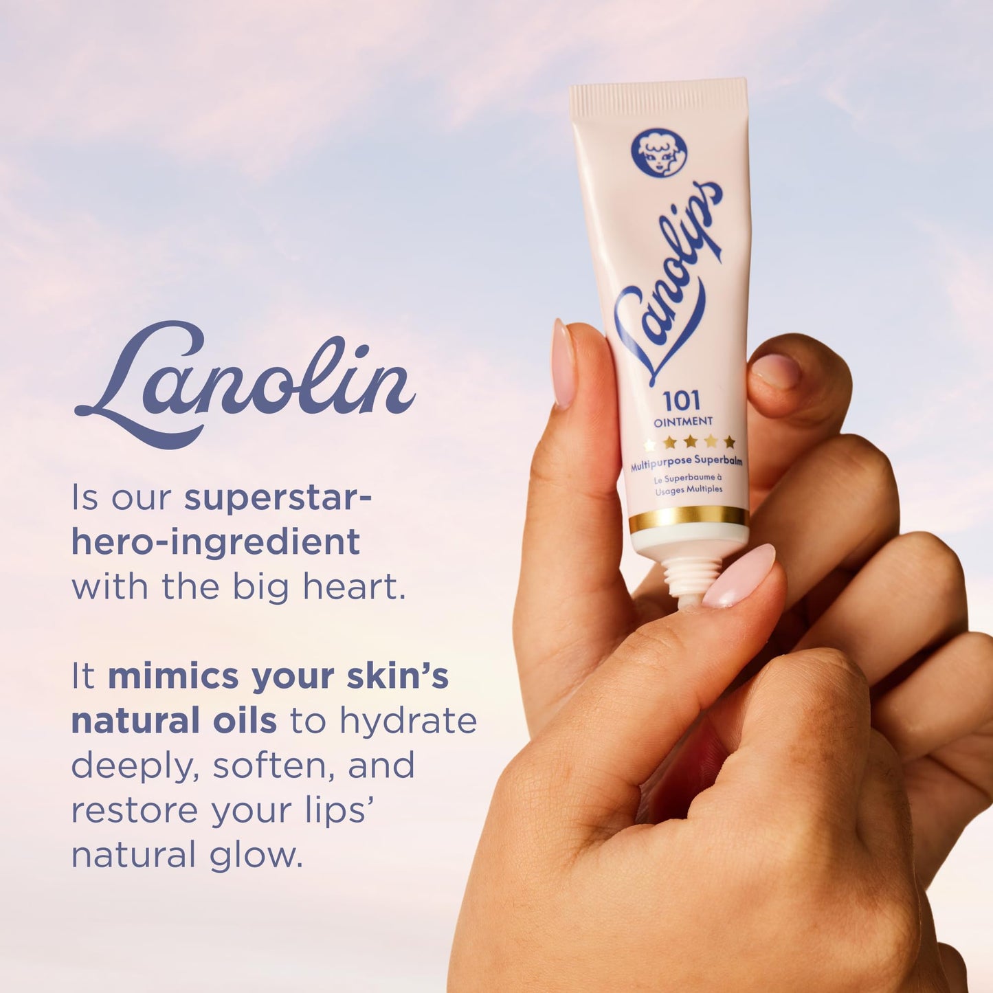 Lanolin 101 Multipurpose Ointment - Lanolin Lip Balm & Healing Ointment for Skin Barrier Repair - Moisturizer for Dry Lips, Cuticles & Elbows - No Petroleum Formula - Original Superbalm (0.52 oz) - dailyvitalstore