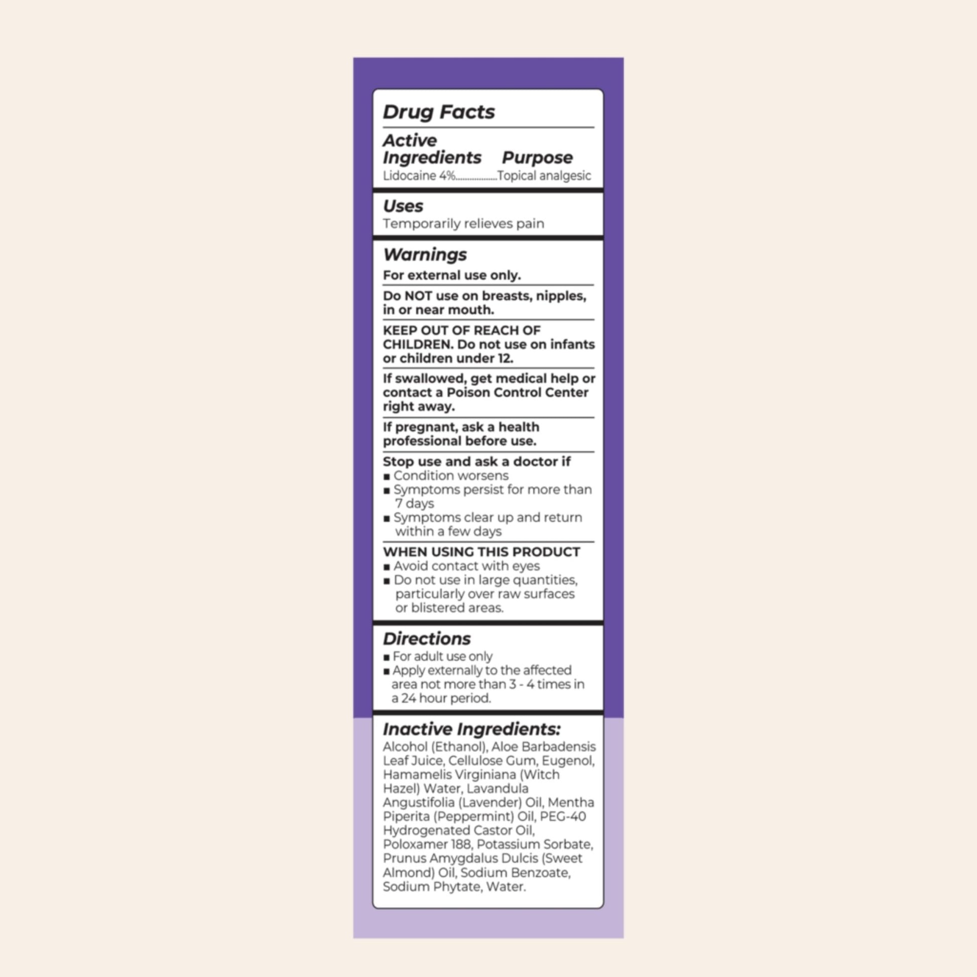 Lansinoh 4% Lidocaine Perineal Spray, Pain Relief for Postpartum Care, 3.5 Ounces - dailyvitalstore