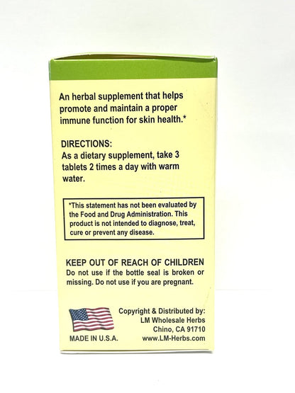 Lao Wei Derma Formula Herbal Supplement Helps Immune Function for Skin Health 500mg 60 Tablets Made in USA - dailyvitalstore
