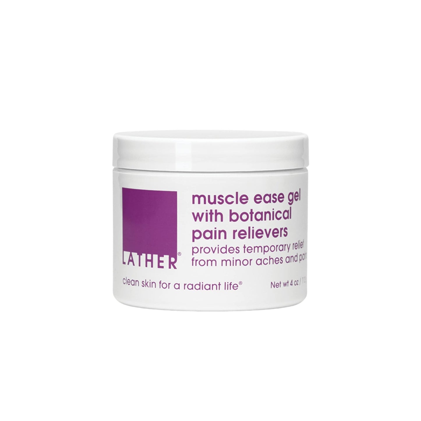 LATHER Muscle Pain Relief Gel - Muscle Therapy to Aid Muscle Soreness - Fast Acting Gel with Menthol Helps Ease Back Pain Relief, Neck Pain Relief, Knee Pain Relief, Lower Back Pain Relief - 4 Oz - dailyvitalstore