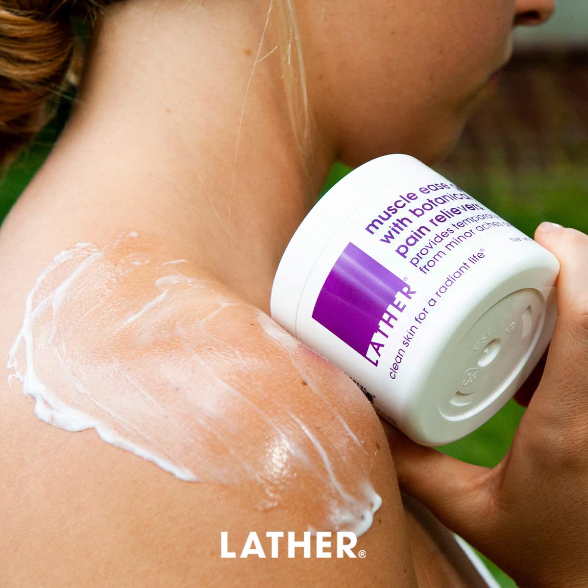 LATHER Muscle Pain Relief Gel - Muscle Therapy to Aid Muscle Soreness - Fast Acting Gel with Menthol Helps Ease Back Pain Relief, Neck Pain Relief, Knee Pain Relief, Lower Back Pain Relief - 4 Oz - dailyvitalstore