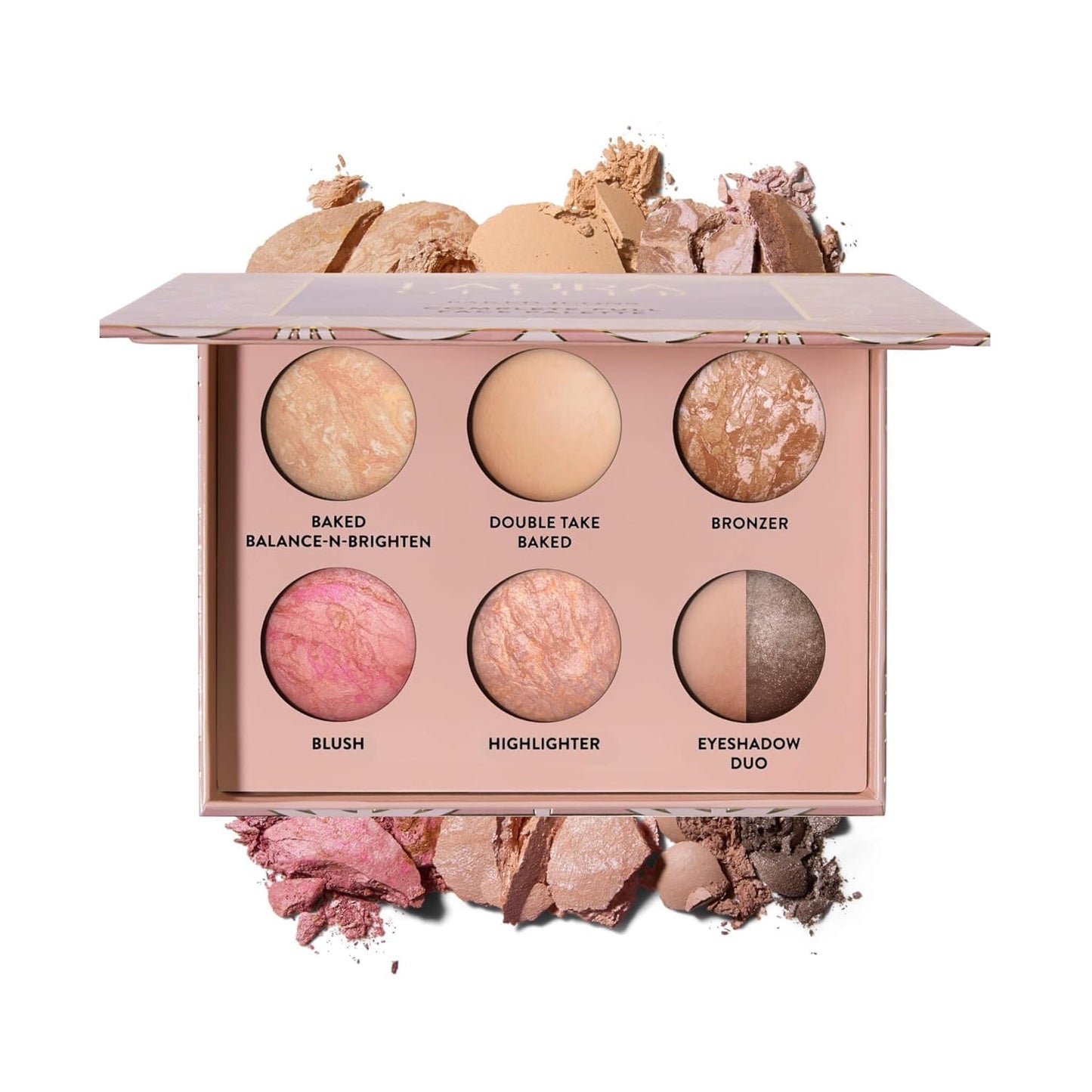 LAURA GELLER Baked Icons Complete Full Face Palette, Light | All-in-One Makeup Palette with Baked Foundations, Blush, Bronzer, Highlighter, Eyeshadows | Coverage for Mature Skin | Travel-Friendly - dailyvitalstore
