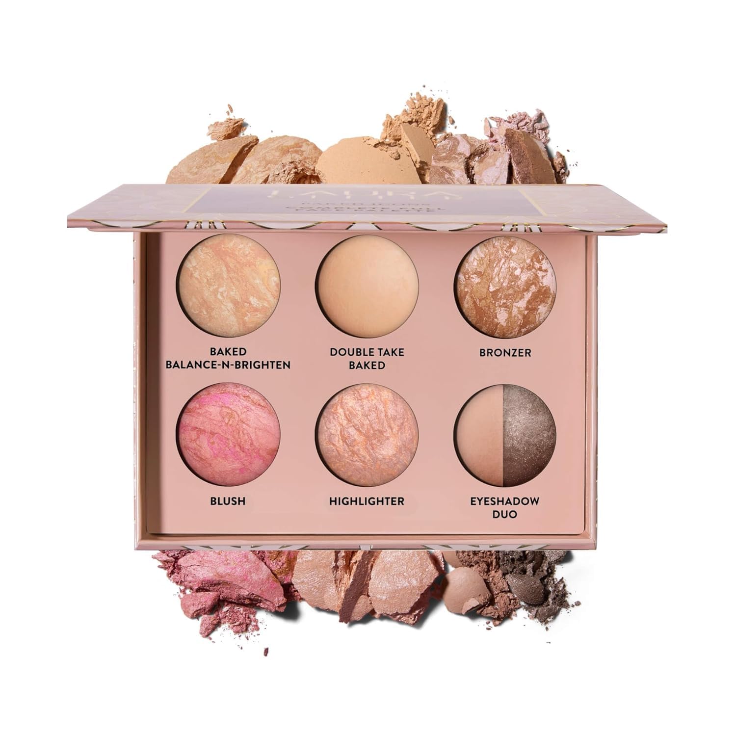 LAURA GELLER Baked Icons Complete Full Face Palette, Light | All-in-One Makeup Palette with Baked Foundations, Blush, Bronzer, Highlighter, Eyeshadows | Coverage for Mature Skin | Travel-Friendly - dailyvitalstore