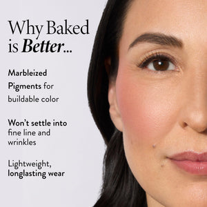 LAURA GELLER NEW YORK Baked Blush-n-Brighten for Mature Skin - 04 Cherry Custard - Powder Blush Won't Settle into Fine Lines - Buildable Natural Finish – Longlasting Formula - Made in Italy - dailyvitalstore