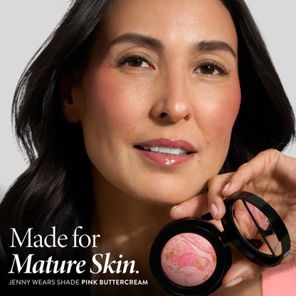 LAURA GELLER NEW YORK Baked Blush-n-Brighten for Mature Skin - 09 Starfish Island - Powder Blush Won't Settle into Fine Lines - Buildable Natural Finish – Longlasting Formula - Made in Italy - dailyvitalstore