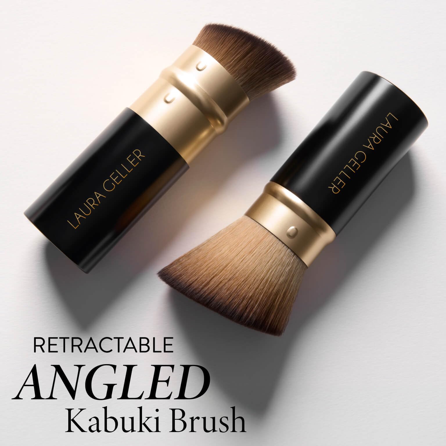 LAURA GELLER NEW YORK Cosmetic Professional Makeup Brushes - Cruelty-Free 02 Retractable Angled Kabuki Brush - dailyvitalstore