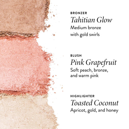 LAURA GELLER NEW YORK Geller's Greatest Lift-n-Glow Baked Trio Palette - Highlighter, Blush, Bronzer - All Skin Tones - dailyvitalstore