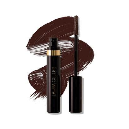 LAURA GELLER NEW YORK Kajal Longwear Mascara, Brown - Lengthening, Defining, Curling, Buildable Formula Eye Makeup - Natural Look for Everyday - dailyvitalstore