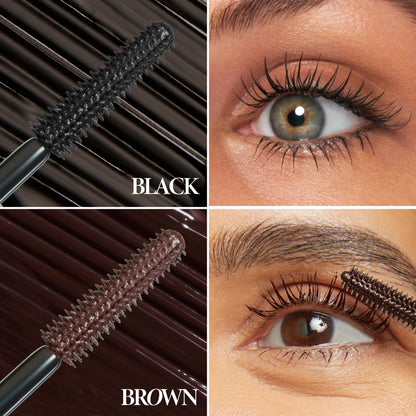 LAURA GELLER NEW YORK Kajal Longwear Mascara, Brown - Lengthening, Defining, Curling, Buildable Formula Eye Makeup - Natural Look for Everyday - dailyvitalstore