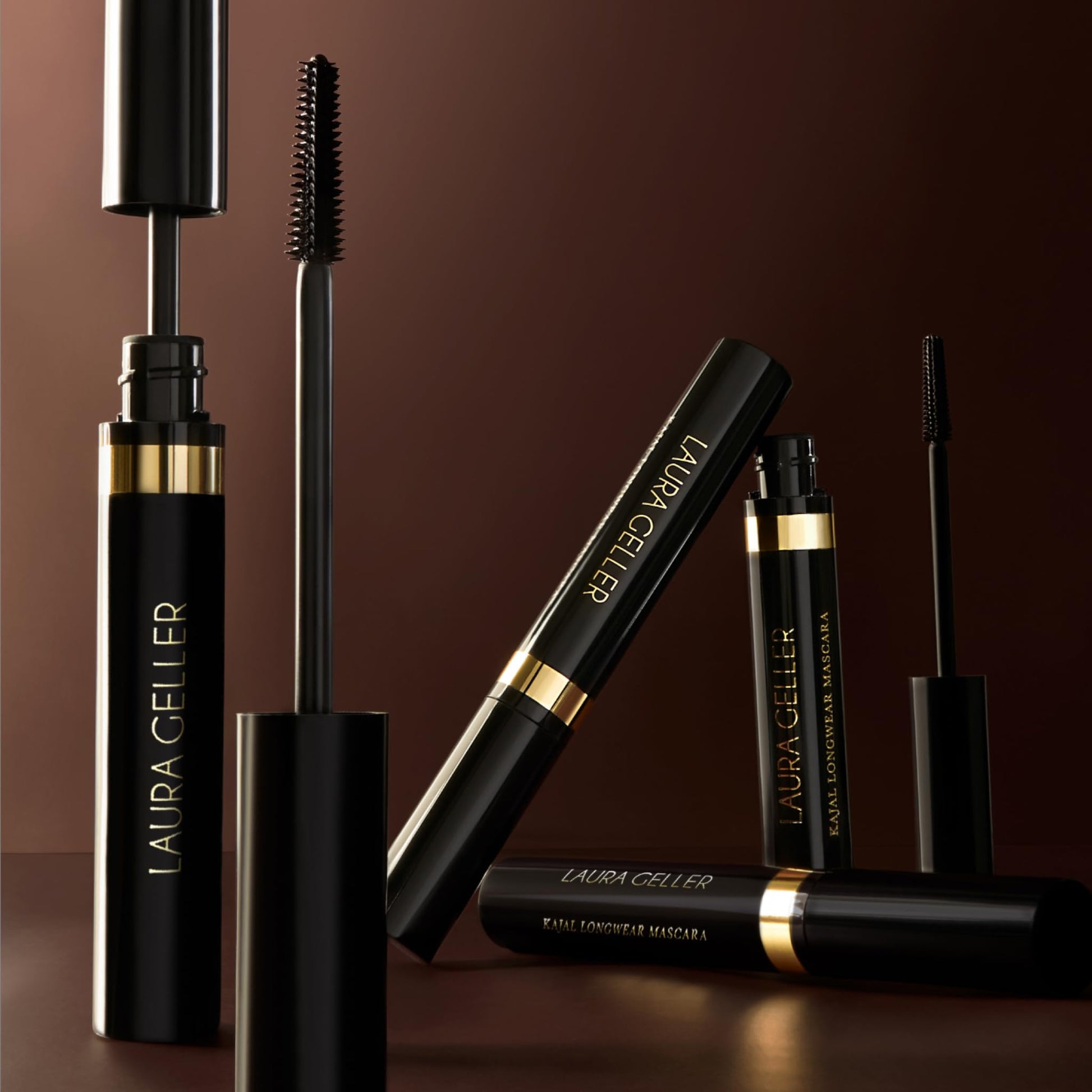 LAURA GELLER NEW YORK Kajal Longwear Mascara, Brown - Lengthening, Defining, Curling, Buildable Formula Eye Makeup - Natural Look for Everyday - dailyvitalstore