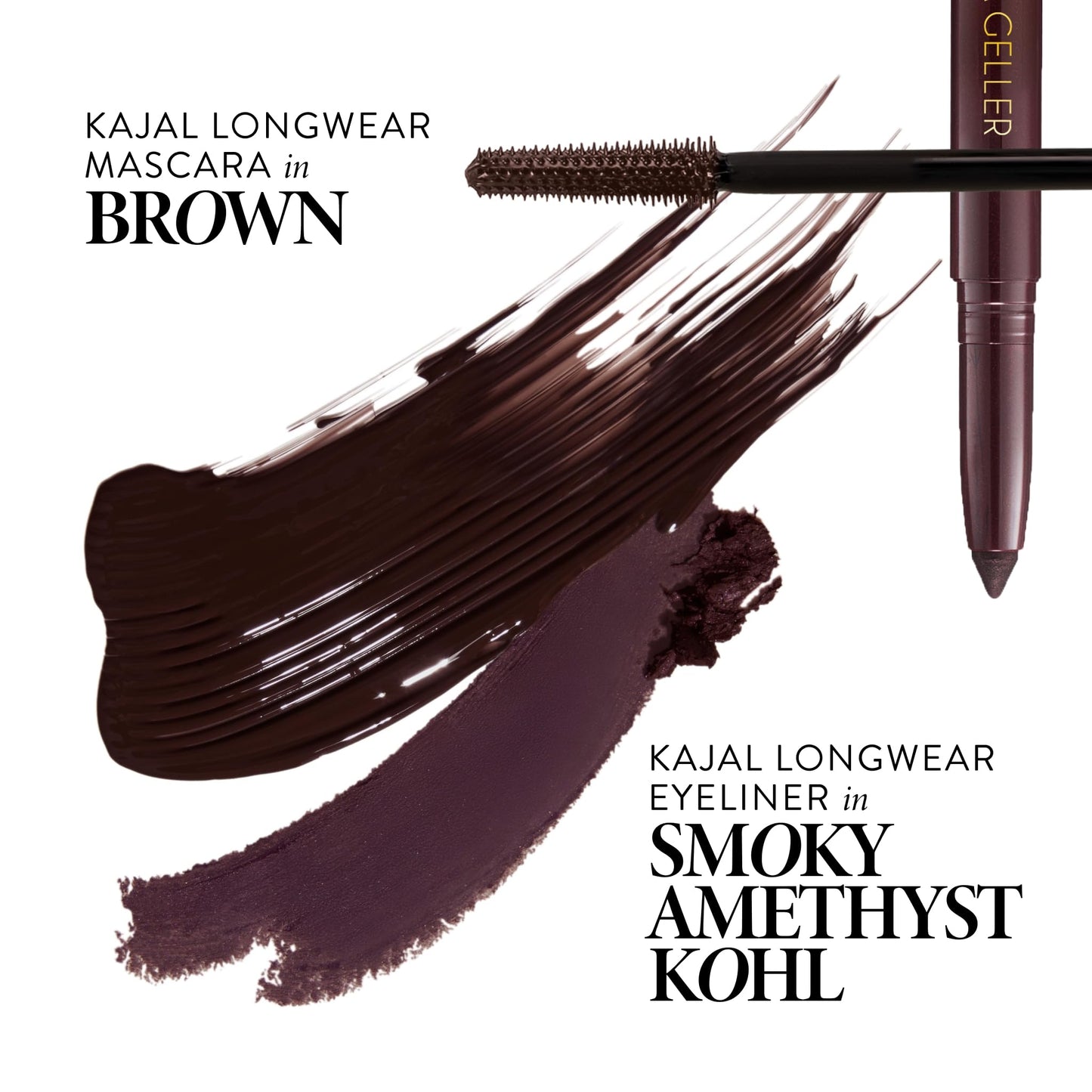 LAURA GELLER NEW YORK Kajal Longwear Mascara, Brown - Lengthening, Defining, Curling, Buildable Formula Eye Makeup - Natural Look for Everyday - dailyvitalstore