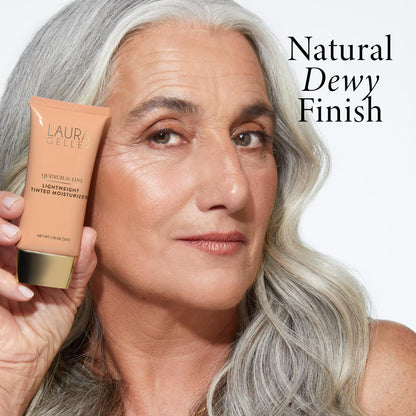 LAURA GELLER NEW YORK Quench-n-Tint Tinted Moisturizer - Sheer to Light Buildable Coverage - Natural Glow Finish - Lightweight Formula with Hyaluronic Acid, 04 Medium - dailyvitalstore