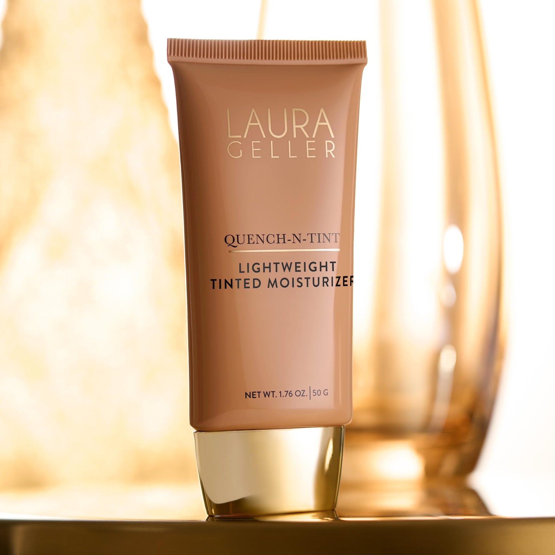 LAURA GELLER NEW YORK Quench-n-Tint Tinted Moisturizer - Sheer to Light Buildable Coverage - Natural Glow Finish - Lightweight Formula with Hyaluronic Acid, 04 Medium - dailyvitalstore