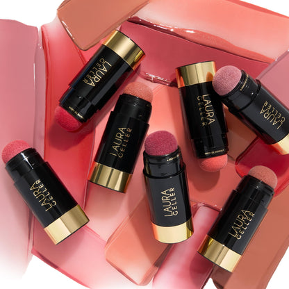 LAURA GELLER NEW YORK Serum Blush Tint, Lightweight Liquid Blush for Cheeks, Weightless Watercolor Sheer Finish, Practical Pink - dailyvitalstore