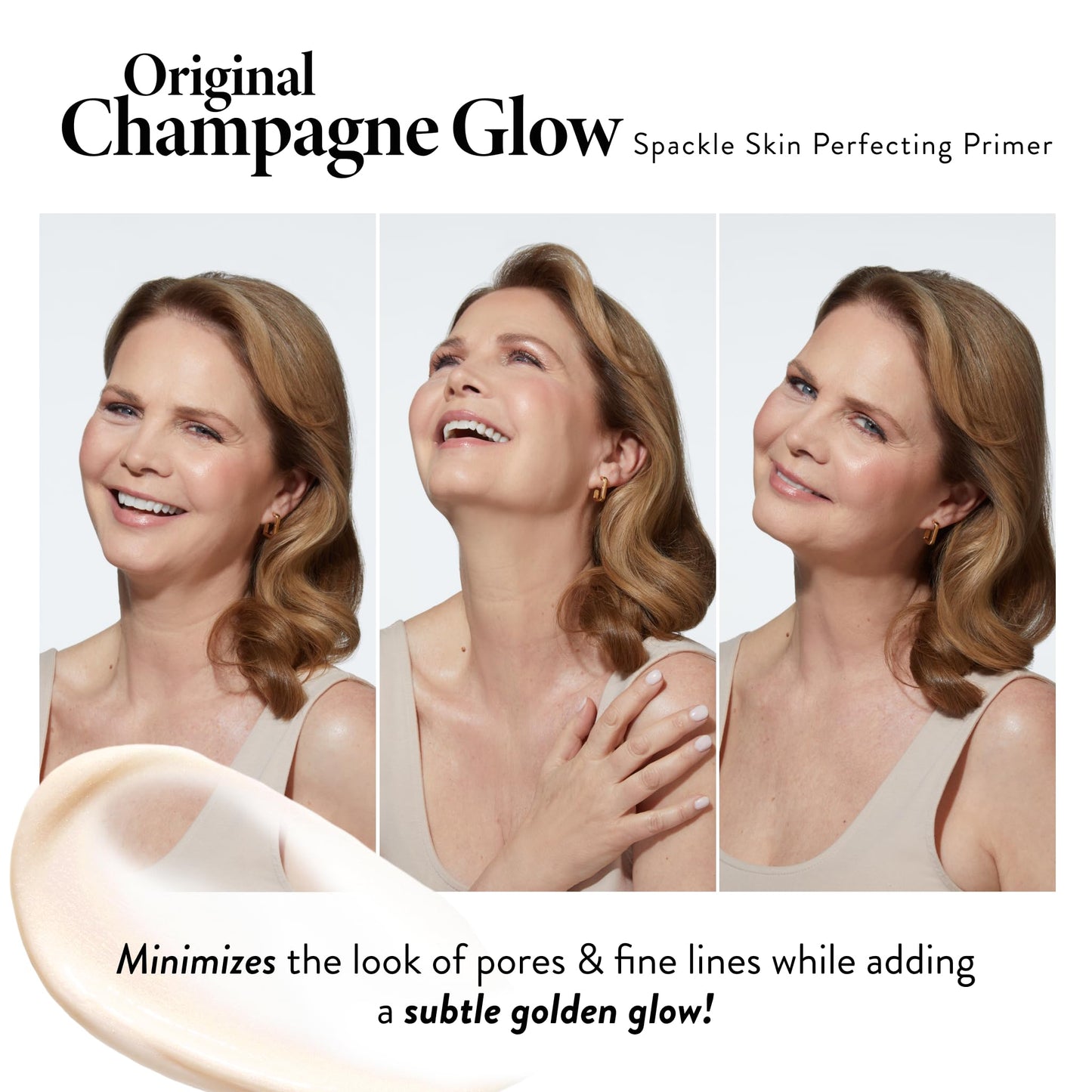 LAURA GELLER NEW YORK Spackle Primer - Champagne Glow - Super-Size 2 Fl Oz - Hyaluronic Acid Makeup Primer for Mature Skin - dailyvitalstore