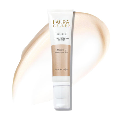 LAURA GELLER NEW YORK Spackle Primer - Champagne Glow - Super-Size 2 Fl Oz - Hyaluronic Acid Makeup Primer for Mature Skin - dailyvitalstore