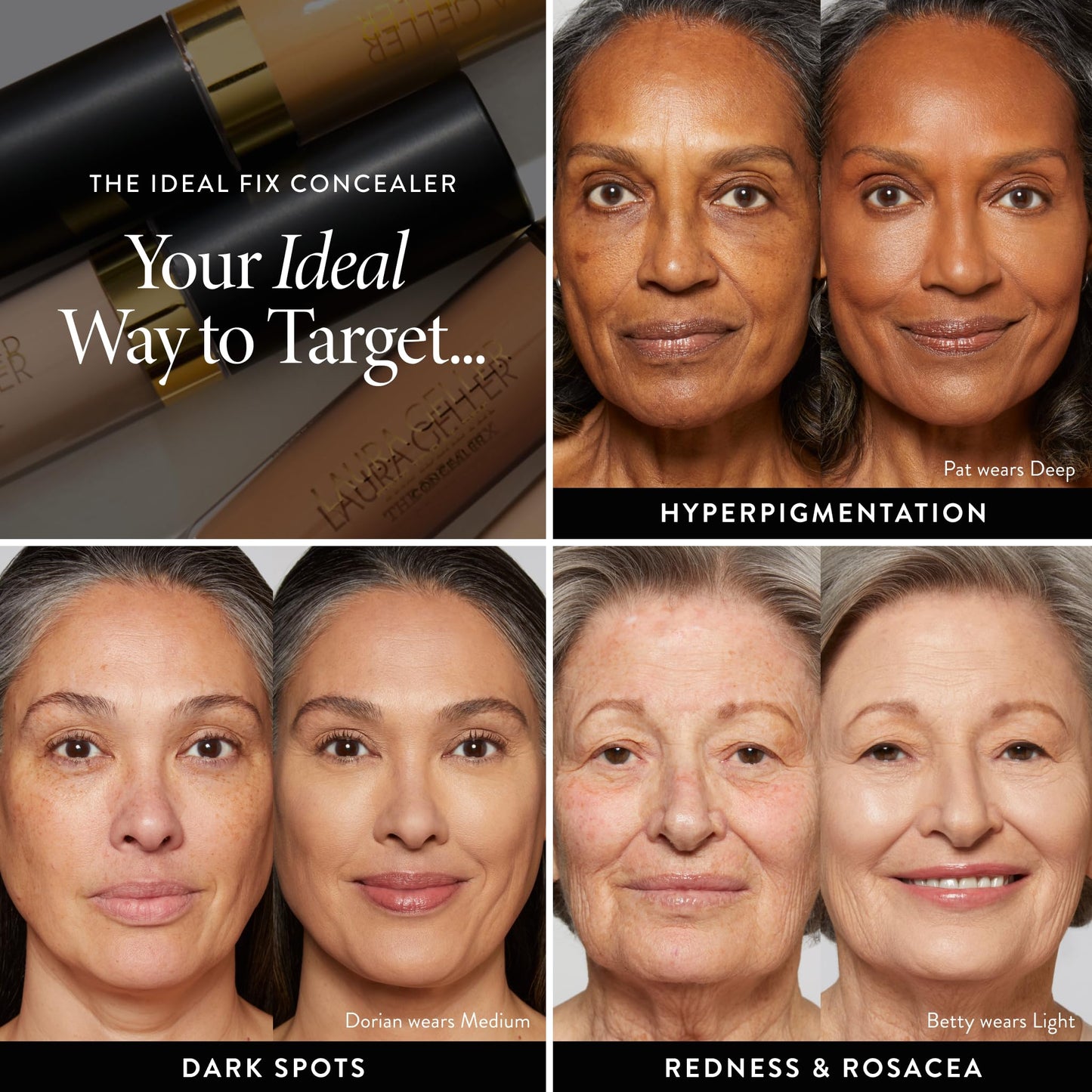 LAURA GELLER NEW YORK The Ideal Fix Concealer - Light - Buildable Medium to Full Coverage Liquid Concealer - Covers Under Eye Dark Circles & Blemishes - Long-Lasting - dailyvitalstore