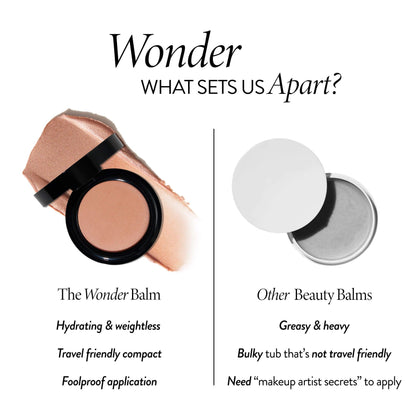 LAURA GELLER NEW YORK The Wonder Balm Cream Illuminator - Hydrating Weightless Subtle Hint of Color + Glow for Mature Skin - Vegan Squalane - Apply to Cheeks & Lips (01 Nice-n-Natural) - dailyvitalstore
